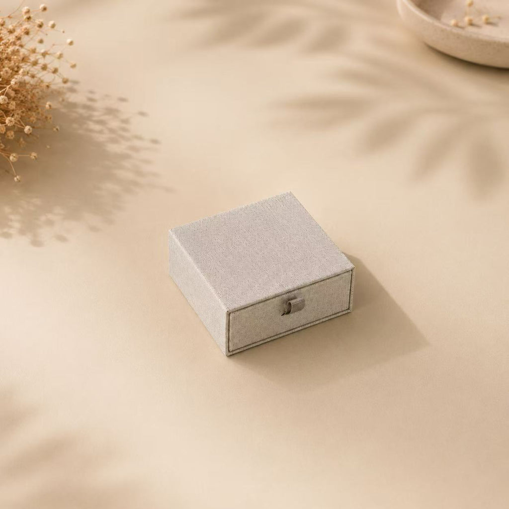 Linen-Texture Drawer Gift Box – Empty Decorative Gift Box
