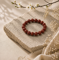 绛紫 · 暖堂 | Cinnabar Red Herbal Incense Bead Bracelet | 10mm / 12mm