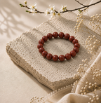 绛紫 · 暖堂 | Cinnabar Red Herbal Incense Bead Bracelet | 10mm / 12mm