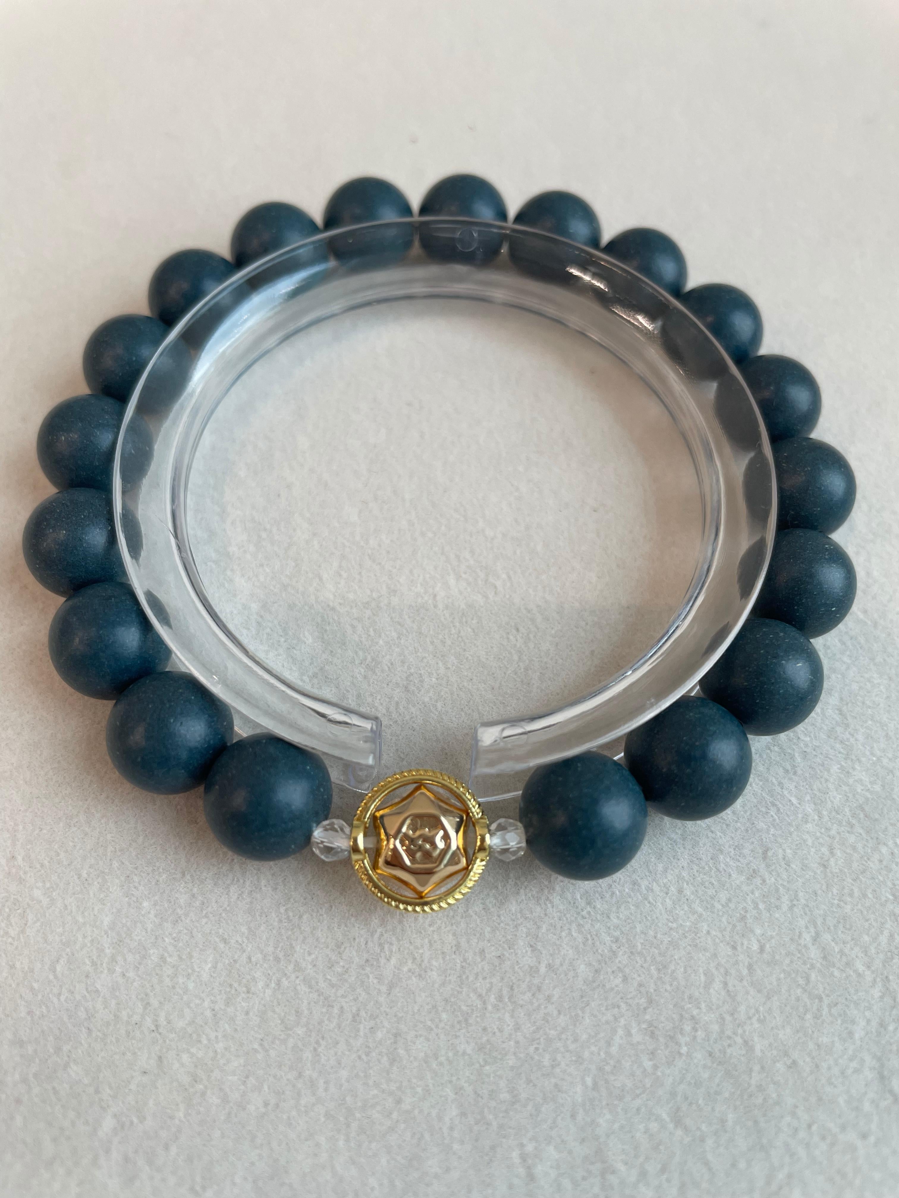 Aquarius · 青黛 · 本然 | Aquarius Zodiac Herbal Incense Bead Bracelet | 10mm