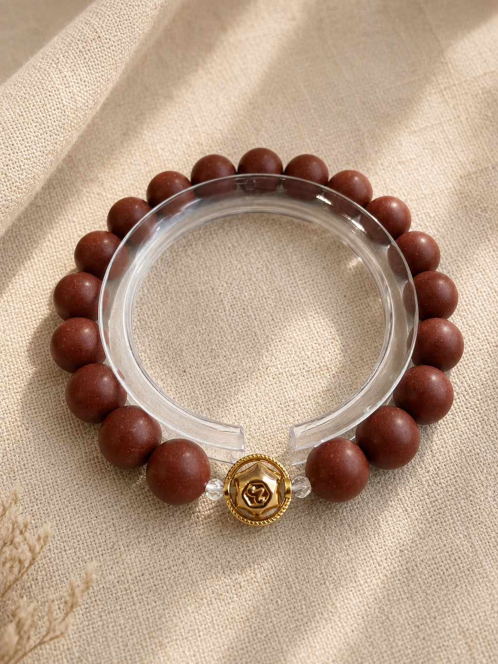 Aries · 绛紫 · 暖堂 | Aries Zodiac Herbal Incense Bead Bracelet | 10mm