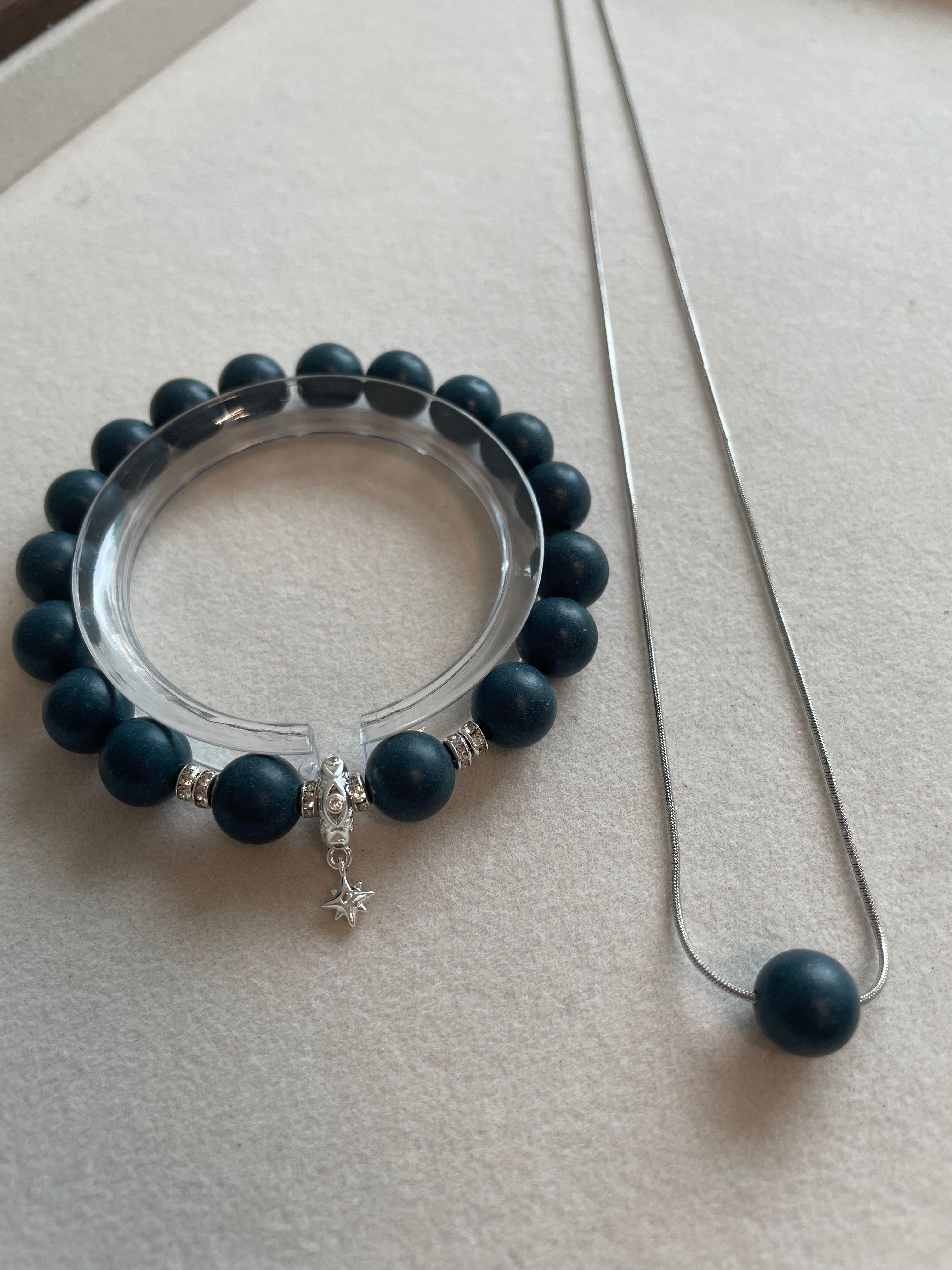 青黛 · 本然 Azure Herbal Incense Bead Bracelet & Necklace