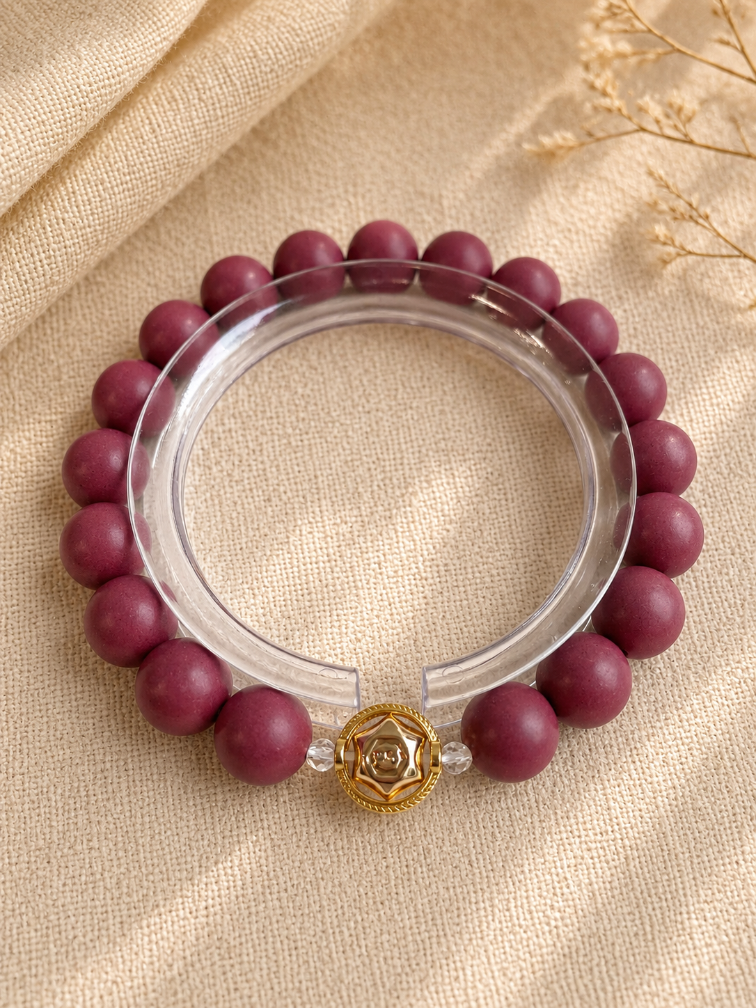 Zodiac Bracelet - 杏粉 · 早霜 Cancer | Herbal Incense Bead Bracelet | 10mm