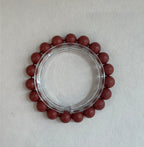 绛紫 · 暖堂 | Cinnabar Red Herbal Incense Bead Bracelet | 10mm / 12mm