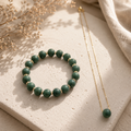 翠微 · 听松 Jade Green Incense Bead Bracelet & Necklace