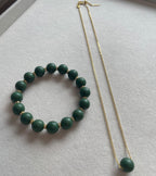 翠微 · 听松 Jade Green Incense Bead Bracelet & Necklace