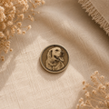 Custom Pet Portrait Pendant – Deep Engraved Brass Charm | Dog & Cat Memorial Jewelry | Round 2cm