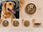 Custom Pet Portrait Pendant – Deep Engraved Brass Charm | Dog & Cat Memorial Jewelry | Round 2cm