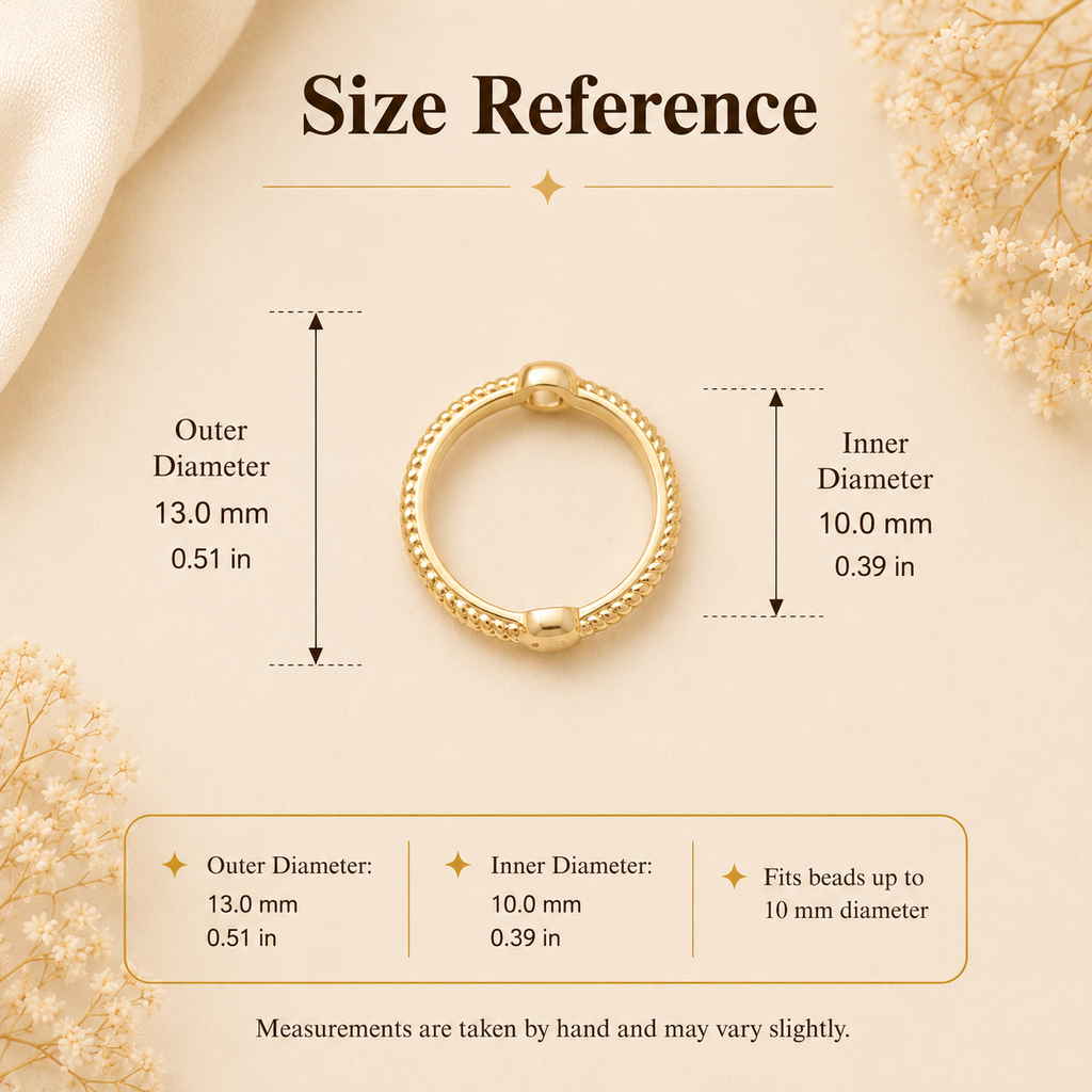 Dual-Hole Lace Ring Bead Frame for DIY Jewelry Making (Price Per Piece)