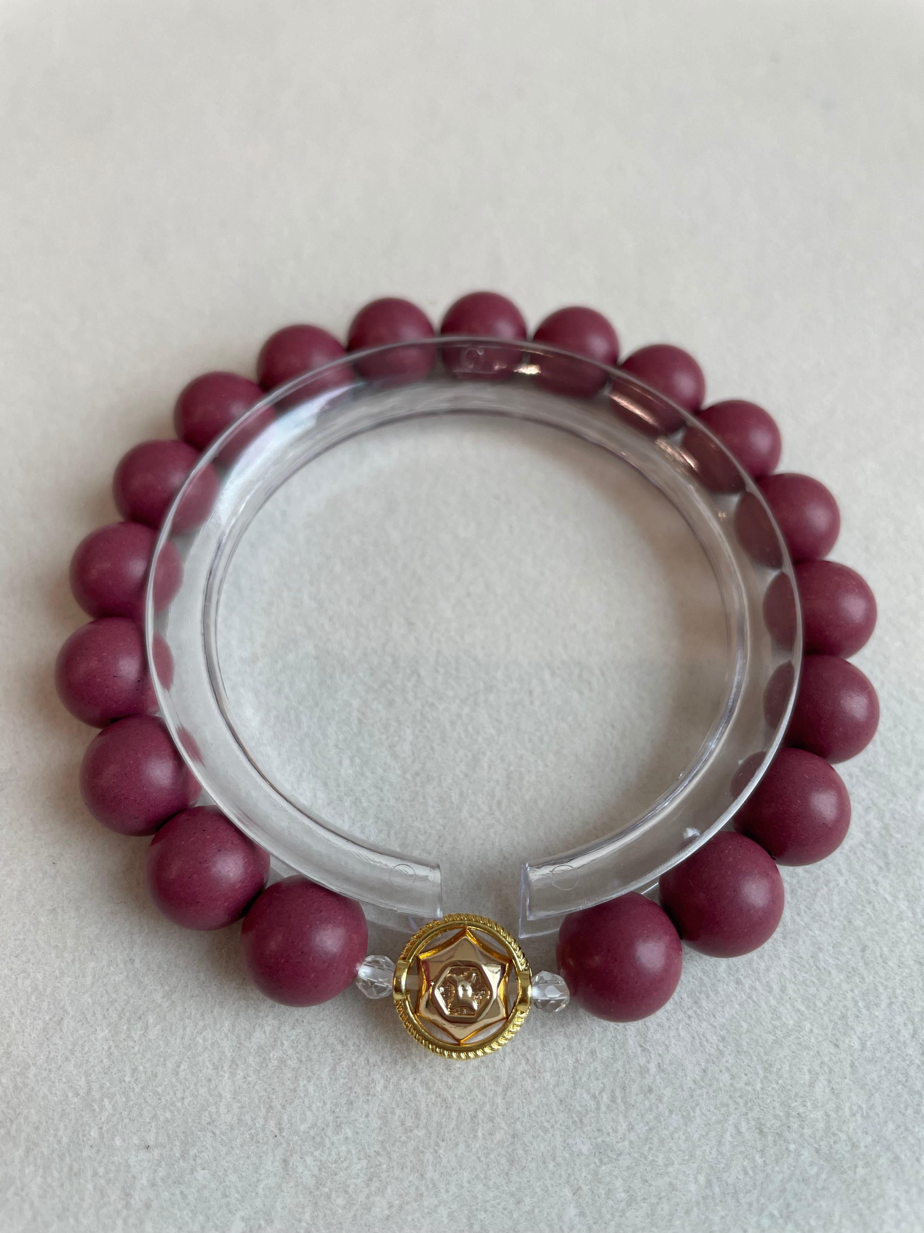 Gemini · 杏粉 · 早霜 | Gemini Zodiac Herbal Incense Bead Bracelet | 10mm