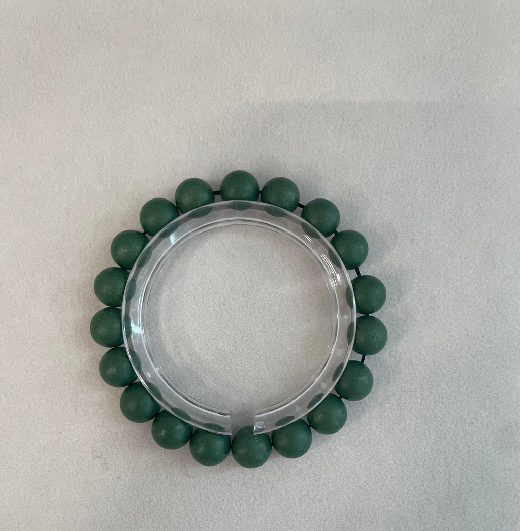 翠微 · 听松 | Jade Green Herbal Incense Bead Bracelet | 10mm / 12mm