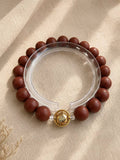 Leo · 绛紫 · 暖堂 | Leo Zodiac Herbal Incense Bead Bracelet | 10mm