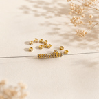 Light Gold Zirconia Spacer Beads for DIY Bracelet & Jewelry Making