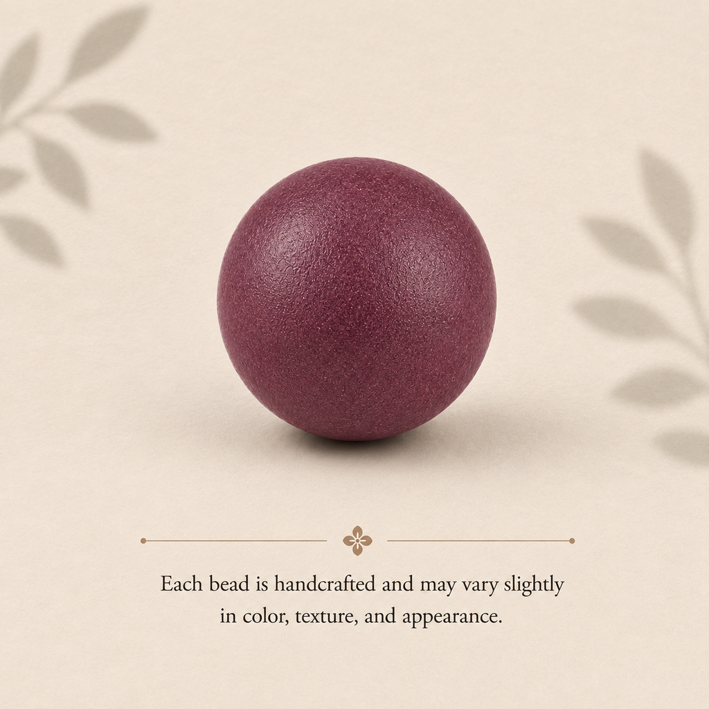 杏粉 · 早霜 Magenta Pink Herbal Incense Loose Beads for DIY Bracelet Making (Price Per Piece)