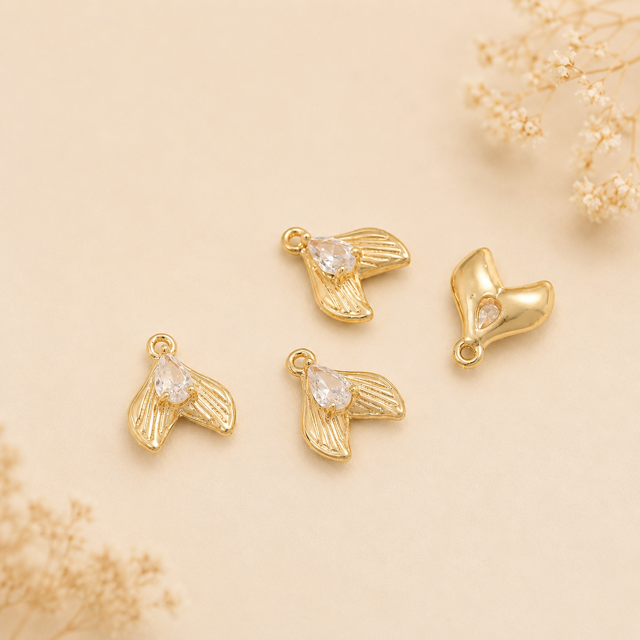 Zirconia Mermaid Tail Charm Pendant for DIY Bracelet & Jewelry Making