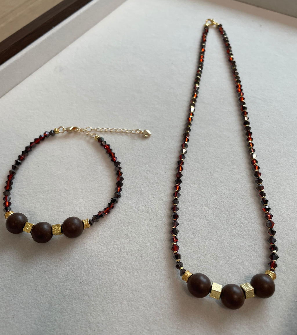 月白 · 清茉Amber Herbal Incense Bead Bracelet & Necklace