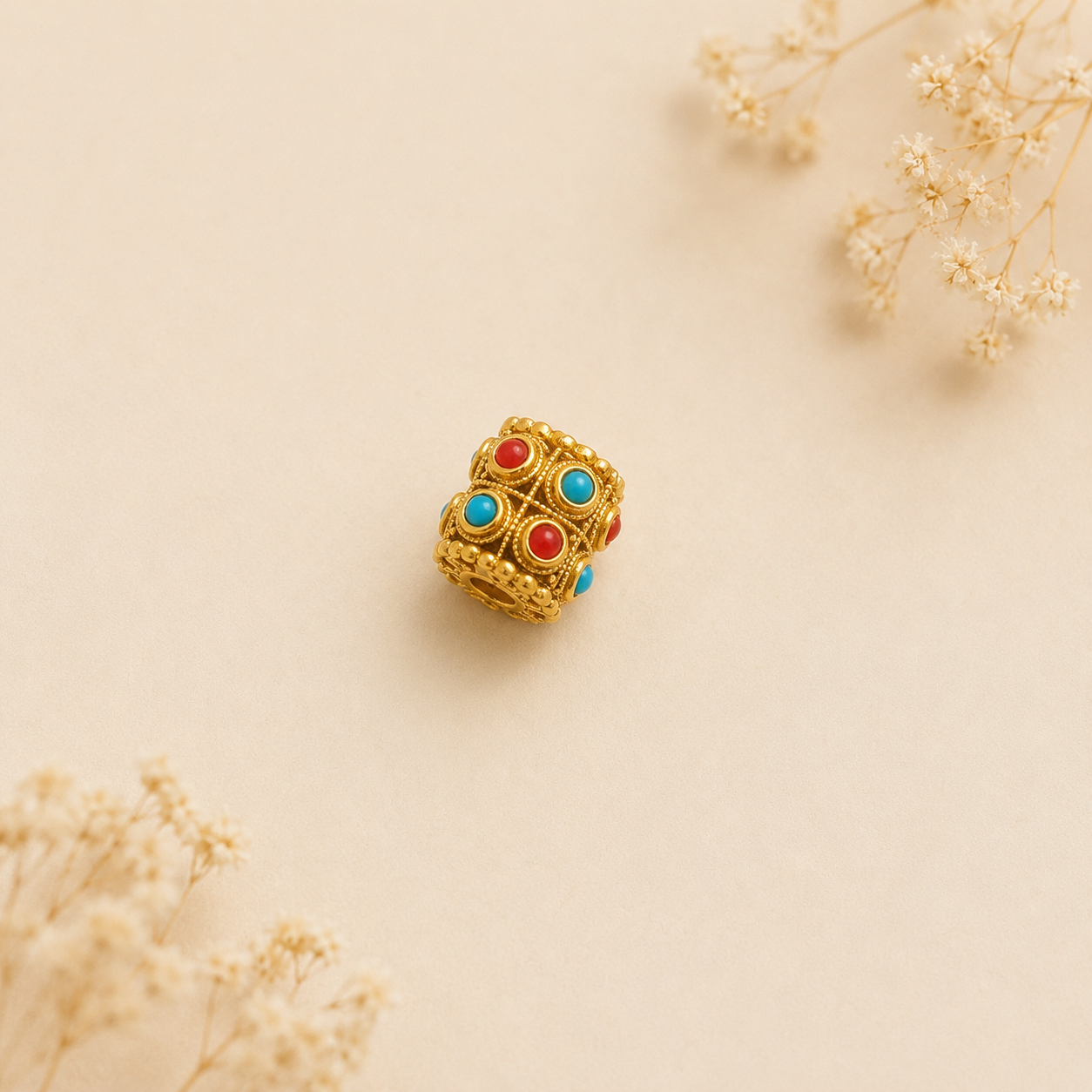 Nepalese Dragonfly Eye Bead Charms DIY Jewelry Making