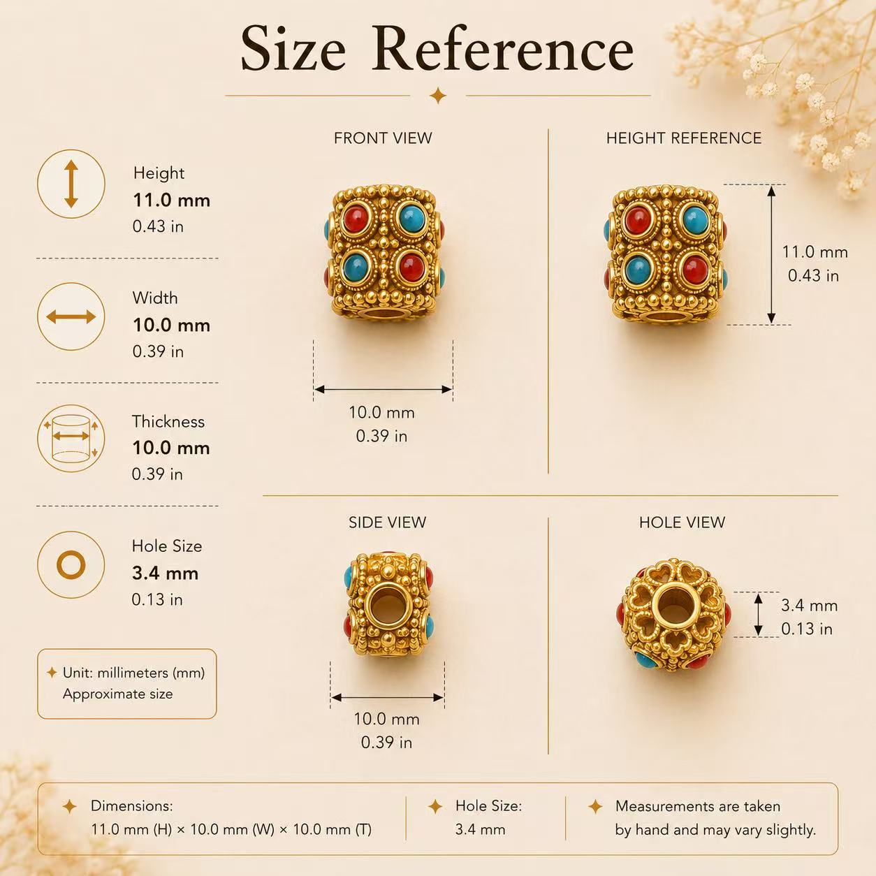 Nepalese Dragonfly Eye Bead Charms DIY Jewelry Making