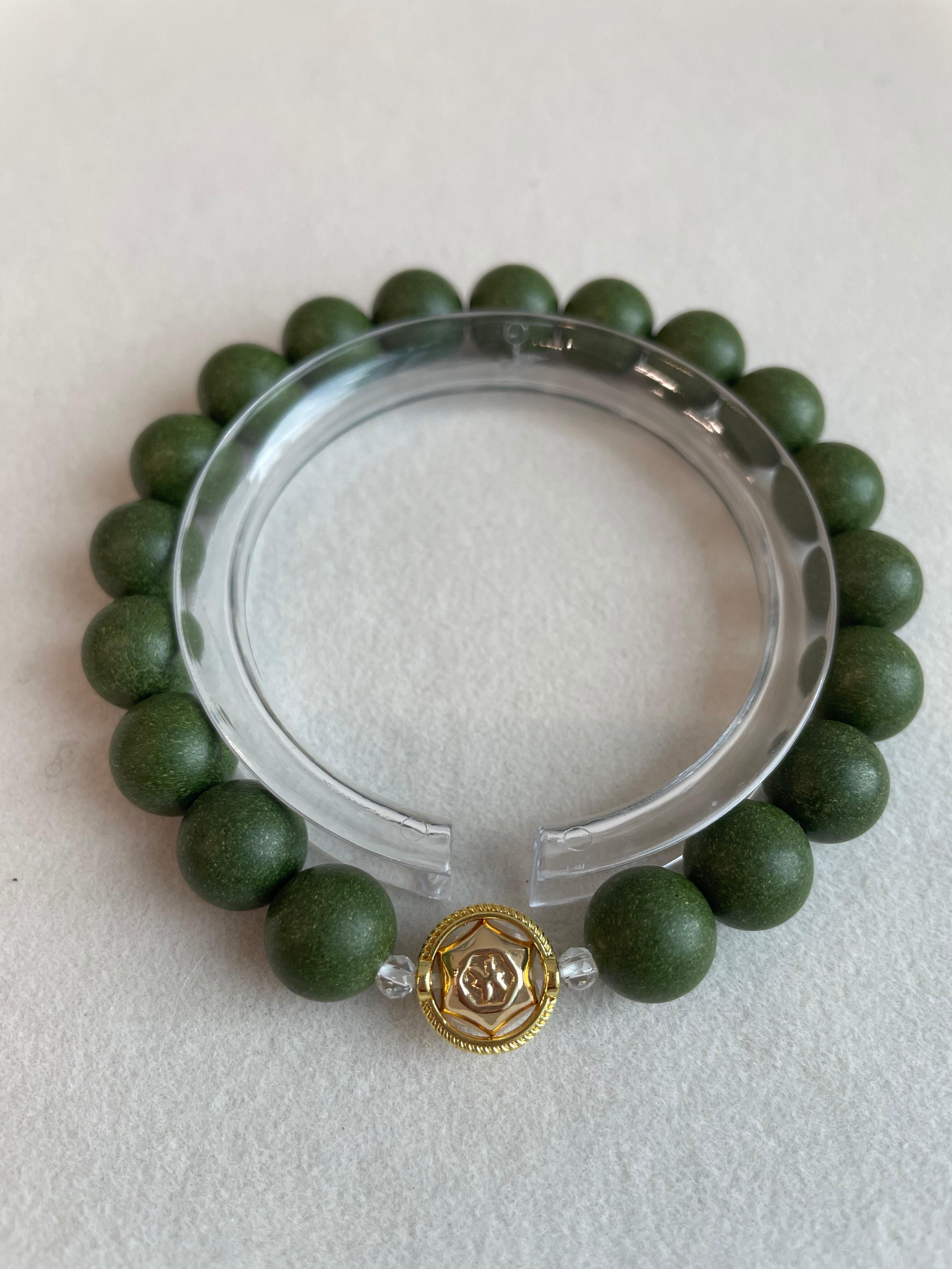 Pisces · 艾绿 · 醒野 | Pisces Zodiac Herbal Incense Bead Bracelet | 10mm