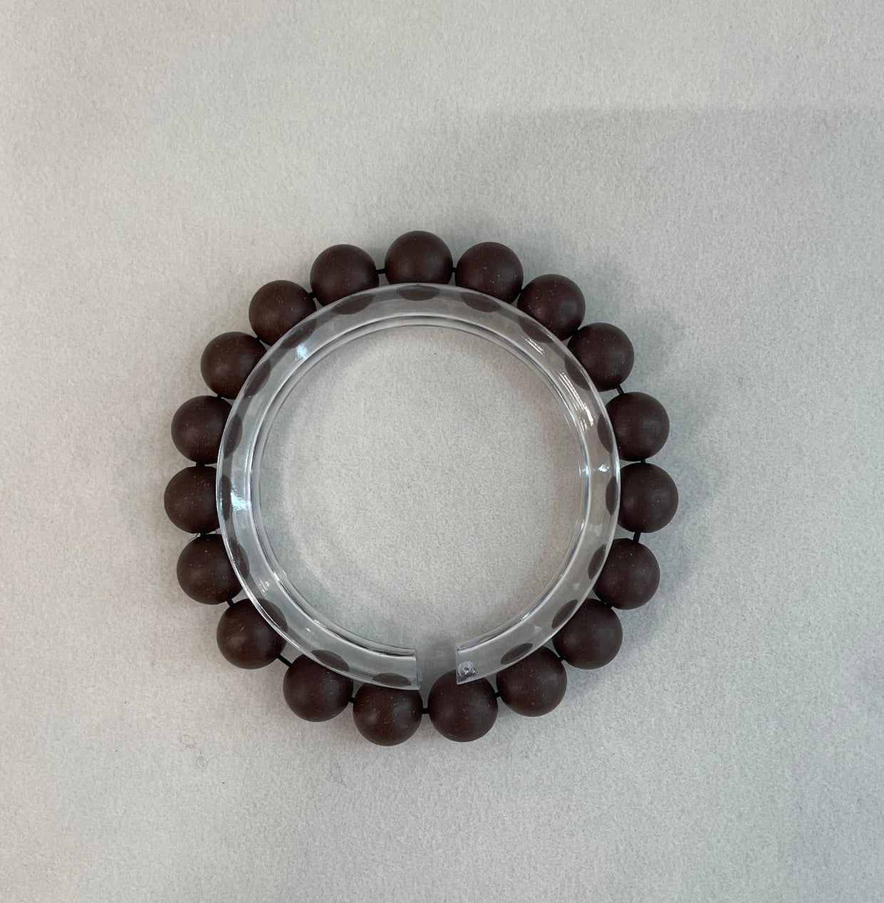 苔青 · 夏栀 | Sand Brown Herbal Incense Bead Bracelet | 10mm / 12mm