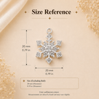 Silver-Plated Zirconia Snowflake Charm Pendant for DIY Bracelet & Jewelry Making