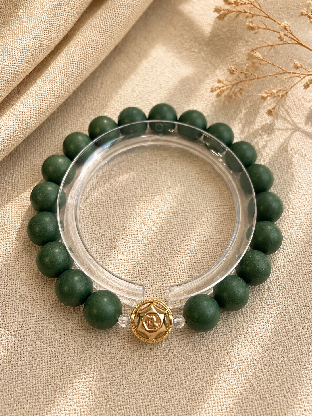 Virgo · 翠微 · 听松 | Virgo Zodiac Herbal Incense Bead Bracelet | 10mm
