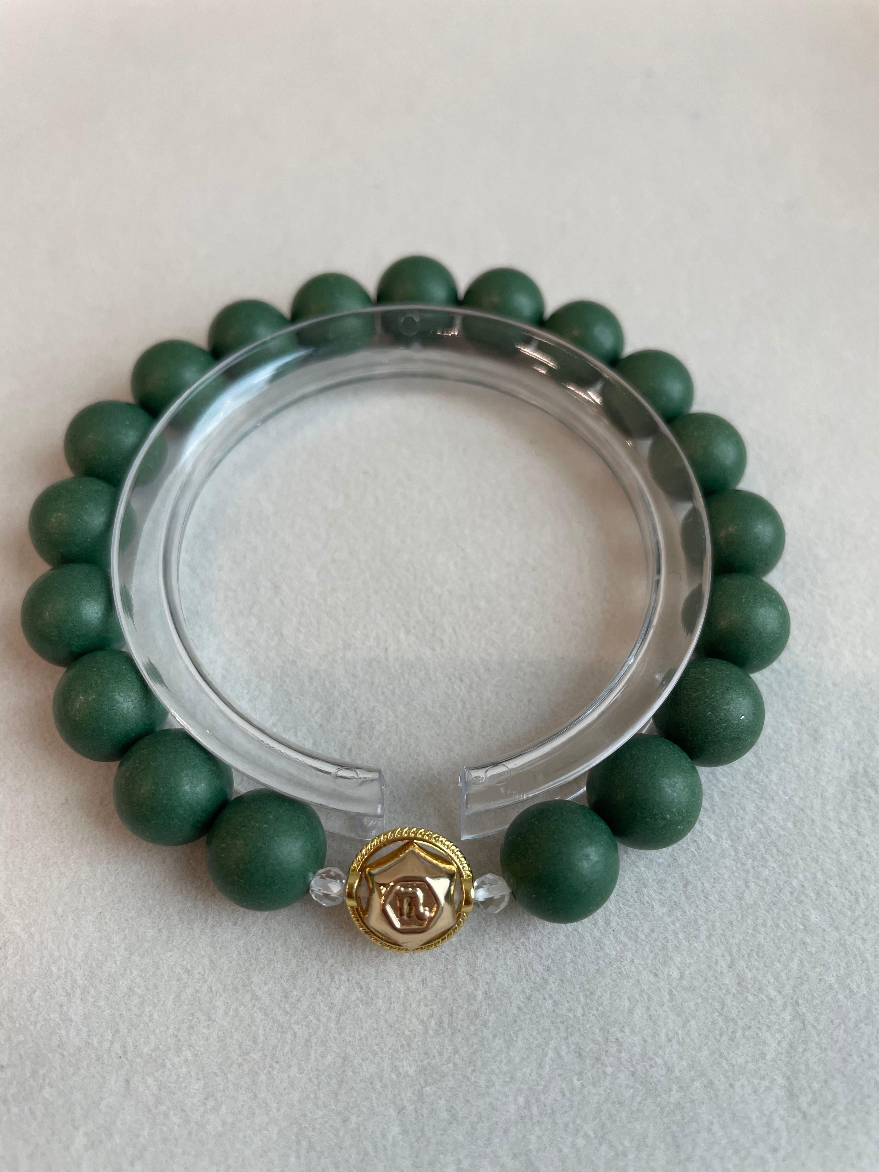 Virgo · 翠微 · 听松 | Virgo Zodiac Herbal Incense Bead Bracelet | 10mm