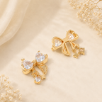 Zirconia Bow Spacer Bead Charm for DIY Bracelet & Jewelry Making