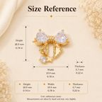 Zirconia Bow Spacer Bead Charm for DIY Bracelet & Jewelry Making