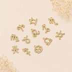 Zodiac Constellation Charm Pendant with Cubic Zirconia for DIY Bracelet Making