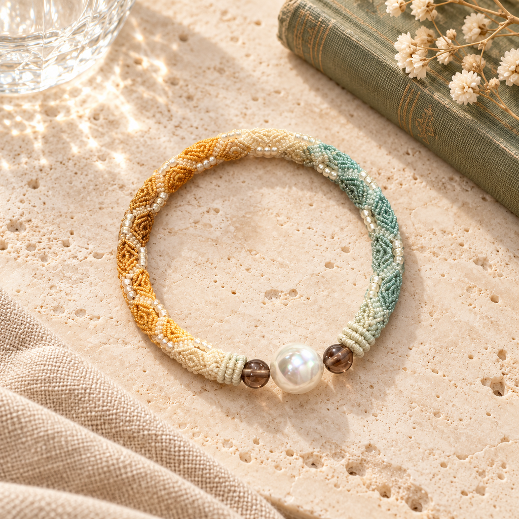 Daybreak Knot — Hand-Braided Bracelet