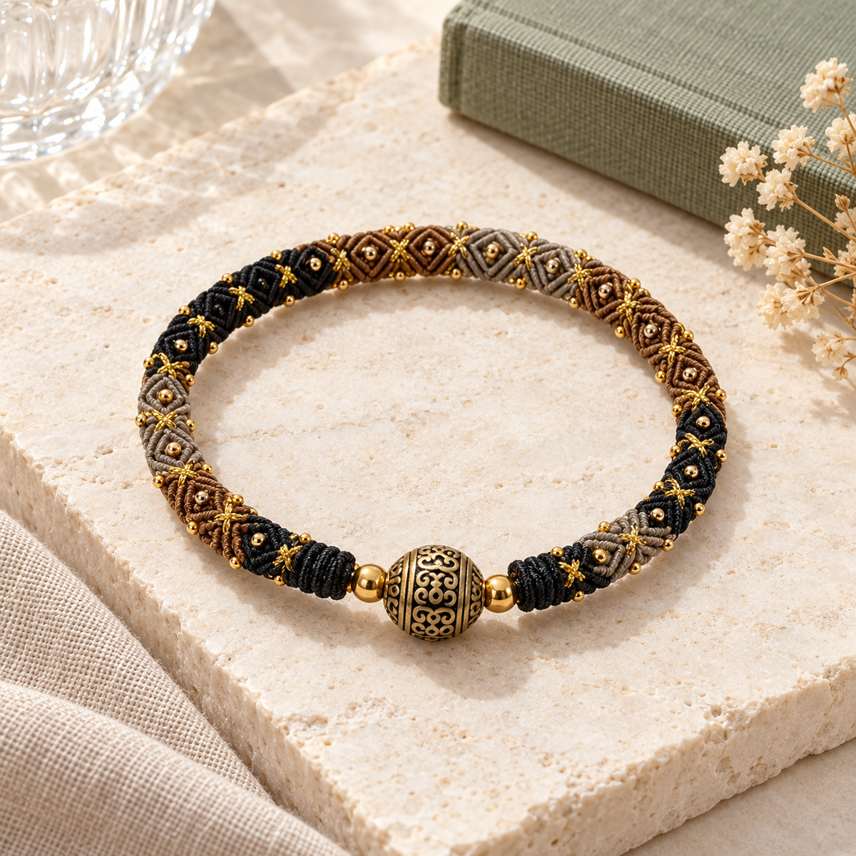 Duskwood Knot — Hand-Braided Bracelet