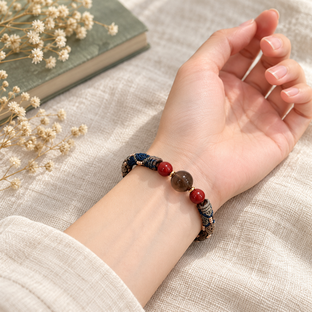 Ember Knot — Hand-Braided Bracelet