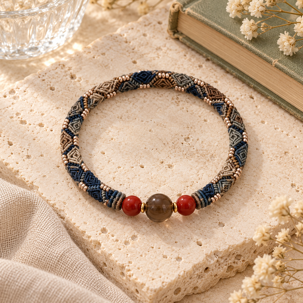 Ember Knot — Hand-Braided Bracelet