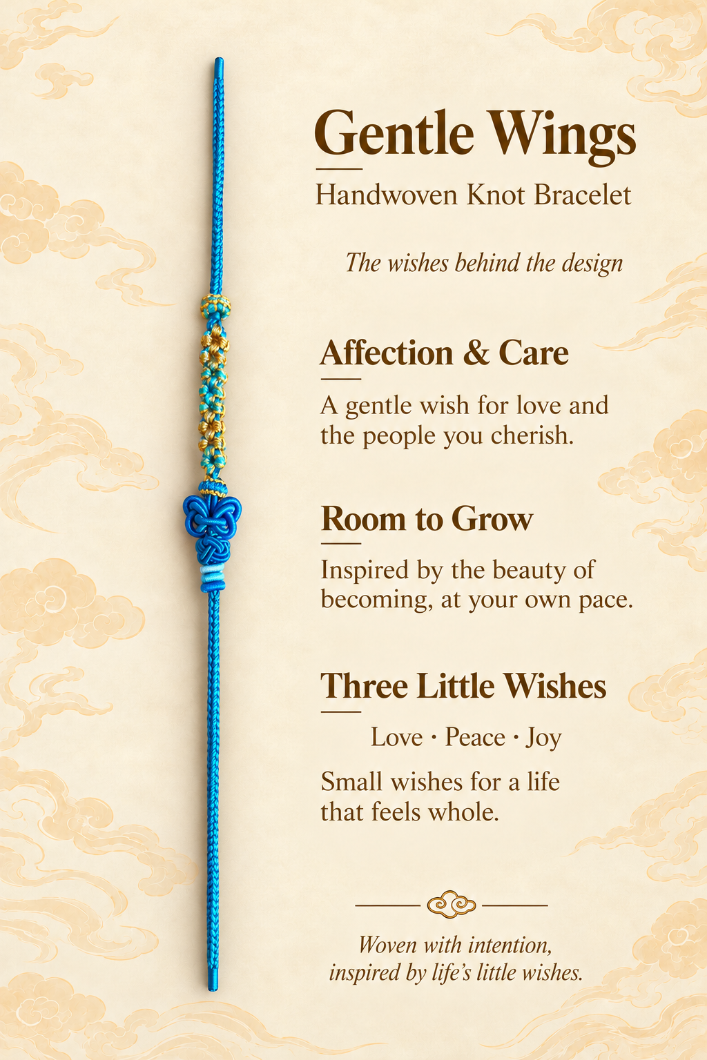 Gentle Wings — Handwoven Knot Bracelet