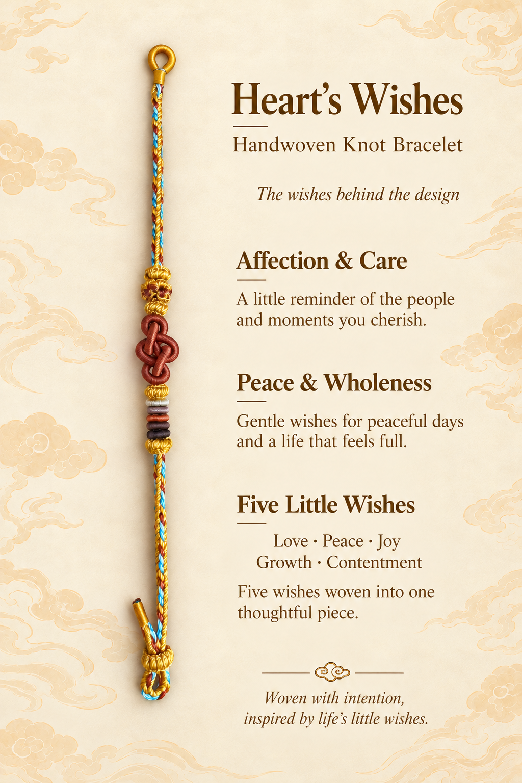 Heart's Wishes | Handwoven Knot Bracelet