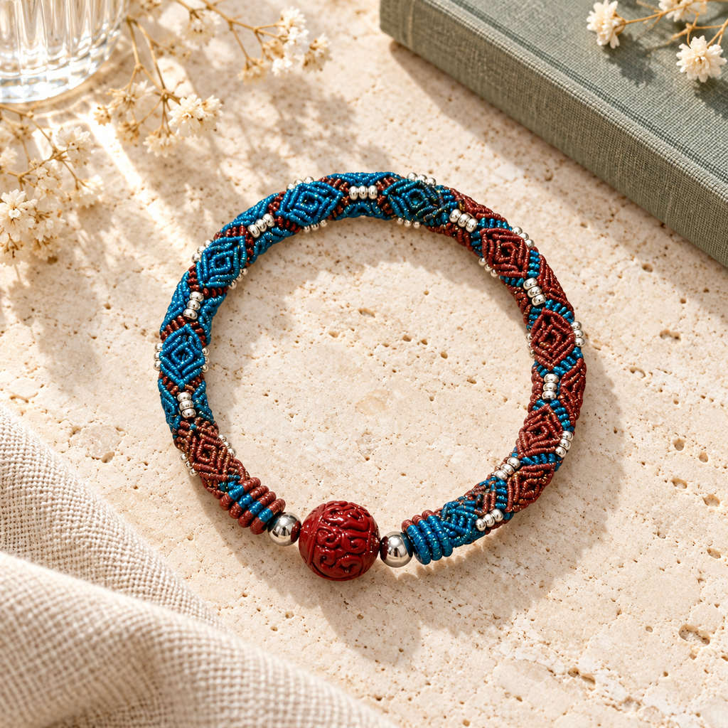 Lantern Knot — Hand-Braided Bracelet